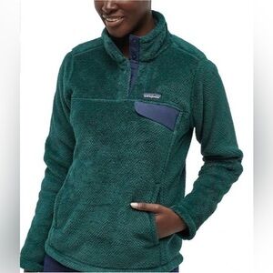 Patagonia Re-Tool Snap- T Fleece Sz S green and blue